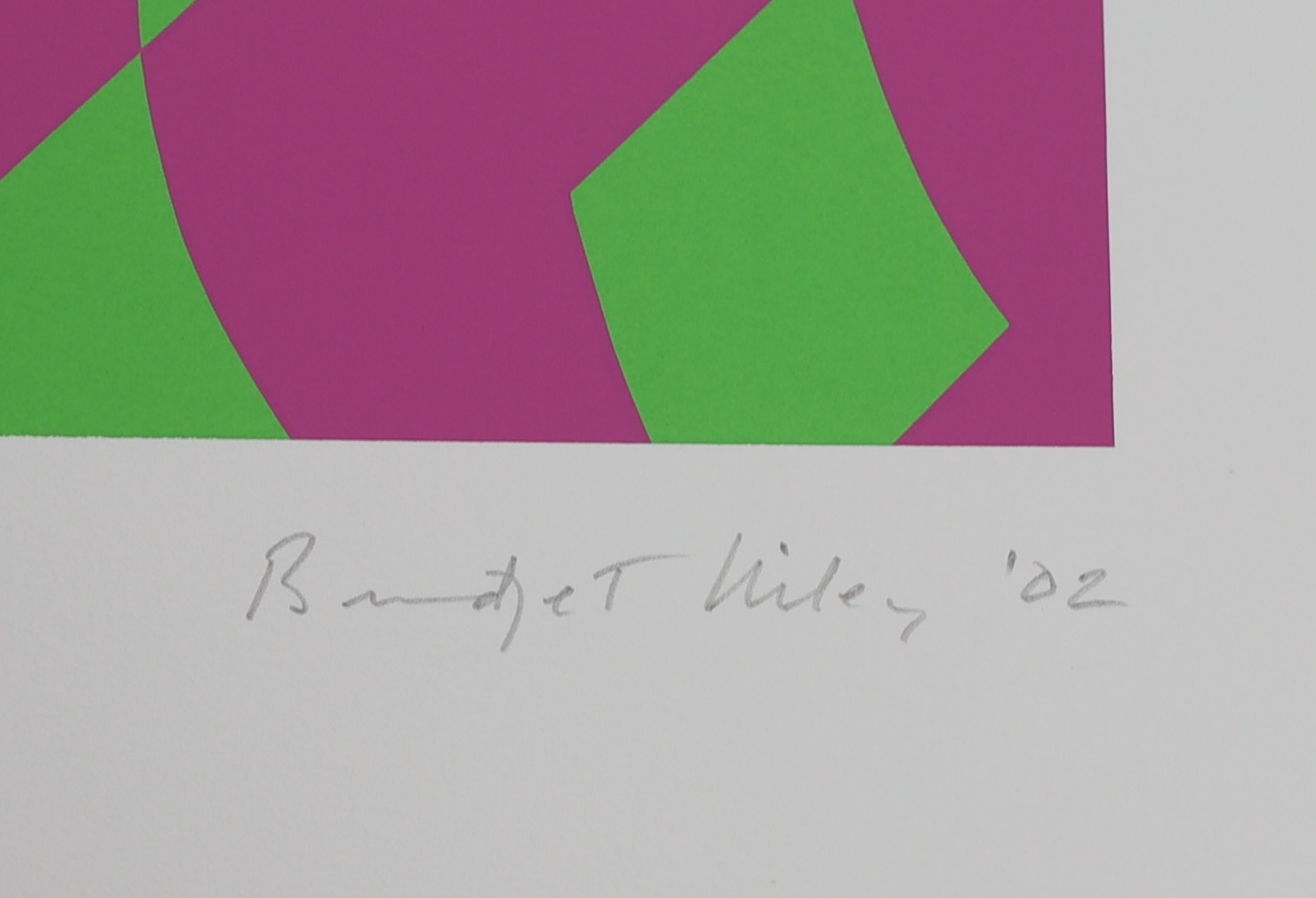Bridget Riley (British, b.1931), 'Magenta & Green', printers proof, 87 x 57cm, sheet overall 109 x 75cm